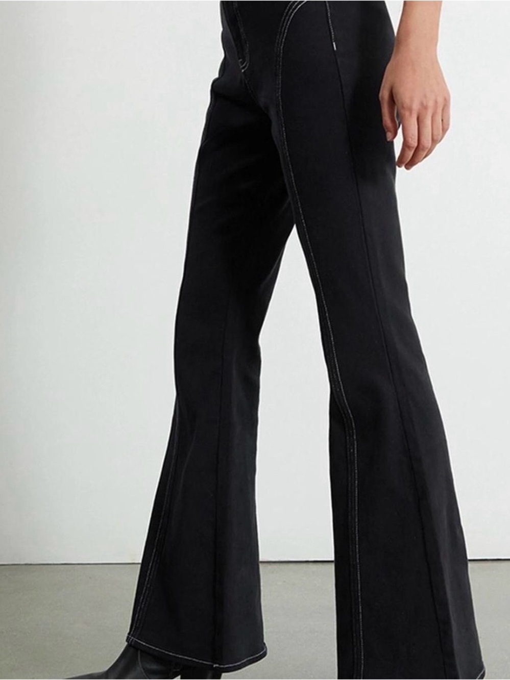 Y2K PacSun Women’s Black High Rise Flare Jeans Size 26 boho,Grunge,Whimsygoth, - Picture 3 of 15